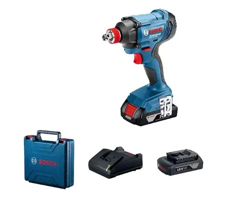 Bosch GDX 180-Li Professional / Akumulátorový rázový utahovák / 18 V / 2x Aku / 2 800 ot/min / 2 Ah / 1.4kg 