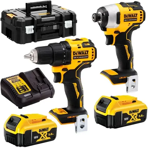 DEWALT DCK2061P2T / Aku set nářadí / příklepová vrtačka & rázový šroubovák / 18V / 2x 5Ah