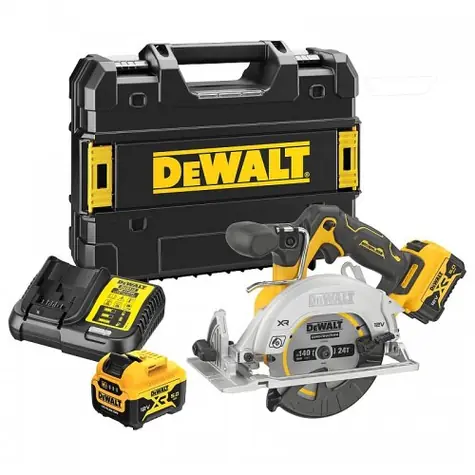 DEWALT DCS512P2 / Aku Kotoučová pila / 18V / 2x 5Ah / Průměr 140 mm / Hloubka řezu 47 mm / 3.600 ot-min  / bez Aku