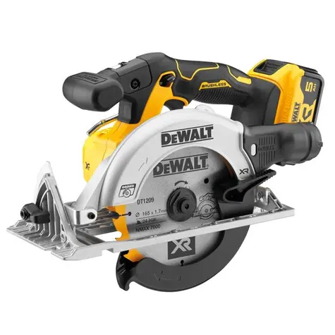 DEWALT DCS565P2 / Aku Kotoučová pila / 18V / 2x 5.0Ah / Průměr kotouče 165 mm / Hloubka řezu 55 mm / 5.150 ot-min 