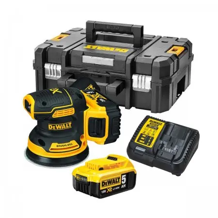 DEWALT DCW200P2 / Aku vibrační bruska / 18V / 2x 5.0Ah / 12.000-14.000 kmitů-min / Rozkmit 1.6 mm 