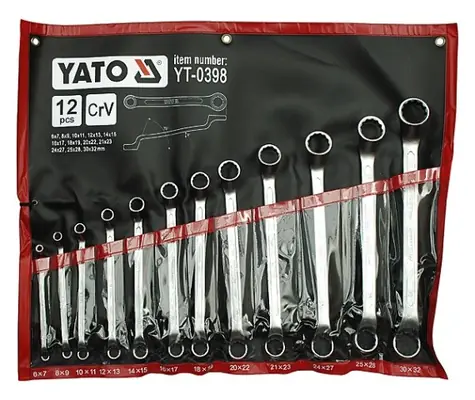 YATO Sada klíčů očkových 6-32 mm ohnuté 12ks 