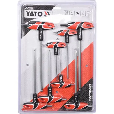 YATO YT-05597 / Sada šroubováků T imbus kulový 2.5 - 10 mm 8 ks 