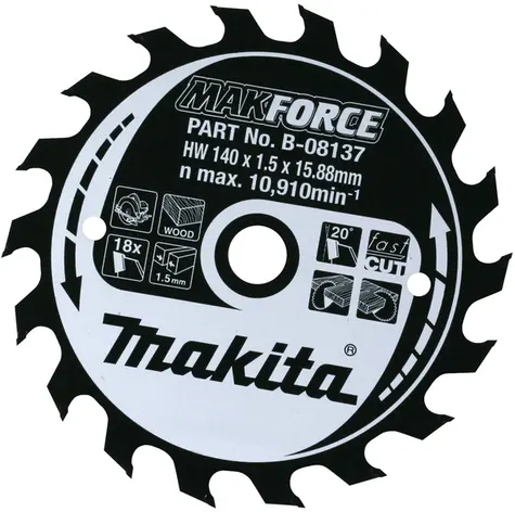 Makita Makforce MB-08159 / pilový kotouč na dřevo / průměr 165 mm / počet zubů 10