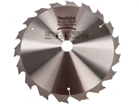 Makita B-12859 / pilový kotouč na dřevo / průměr 270 x 30 mm / počet zubů 18