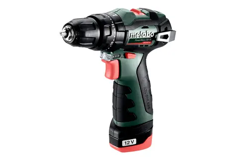Metabo POWERMAXX SB BL / Aku příklepová vrtačka / 12V / Li-Ion / 2x 2.0Ah / 1500 ot-min / 38 Nm