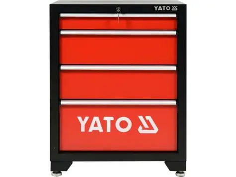 YATO YT-08933 Skříňka dílenská na nářadí prázdná 4 zásuvky / uzamykatelná / 66 x 45.7 x 86.3 cm