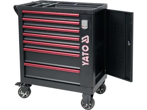 YATO YT-09004 Skříňka dílenská pojízdná prázdná 7 zásuvek / 982 x 755 x 455 mm