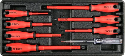 YATO YT-55462 / Vložka do zásuvky - sada šroubováků elektrikářských / 1000V / 8ks