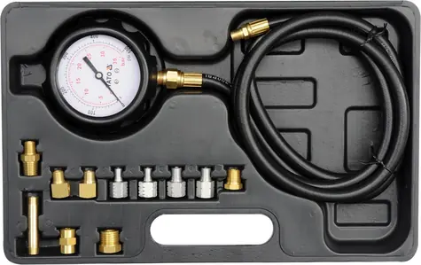 YATO YT-73030 / Souprava k měření kompresního tlaku oleje / 12ks / 0-35bar