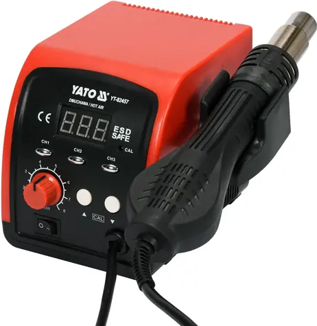 YATO YT-82457 / Horkovzdušná pájecí stanice s LED displejem / 750W / 100 - 500°C