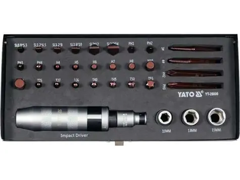 YATO YT-28000 / Sada ručních příklepových šroubováků 32ks 