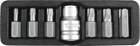 YATO YT-0416 / Sada bitů 7 ks TORX s otvorem
