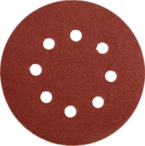 YATO YT-83454 / Brusný papír s otvory / Průměr 125 mm / Zrnitost 100 / Suchý zip / 5 ks