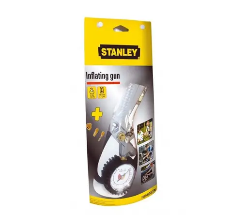 Stanley 150540XSTN / Vzuchová pistole / manometr / 10 bar / 3 hroty 