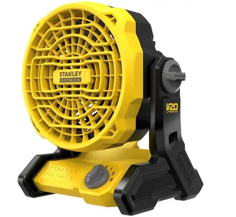 Stanley V20 SFMCE001B / Aku ventilátor / 3 rychlosti / nastavitelný úhel / průměr 178mm