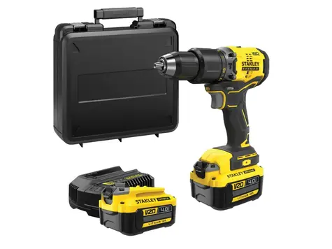 Stanley V20 SFMCD715D2K / Aku vrtačka / 18V / 1900 ot-min / 32.300 příklepů-min / 60 Nm / 2x 2.0Ah