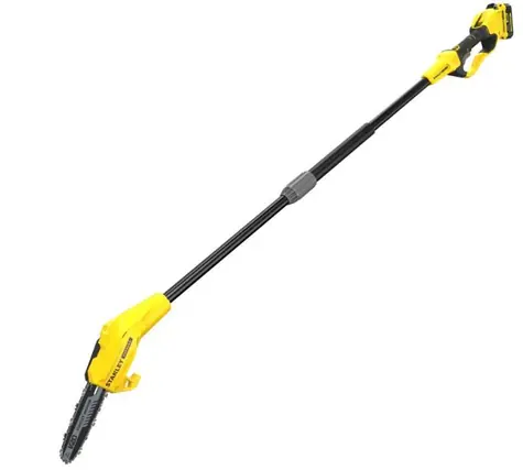 Stanley V20 SFMCPS620M1 / Aku prořezávací pilka na tyči / 18V / lišta 20 cm / tyč až 4.5m / 1x 4.0 Ah
