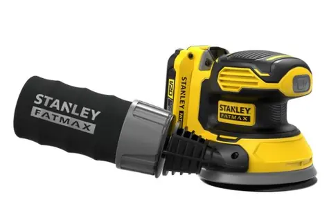 Stanley V20 SFMCW220D1S / Aku Excentrická bruska / 18V / Průměr 125 mm / 12.000 ot-min / 1x 2.0Ah