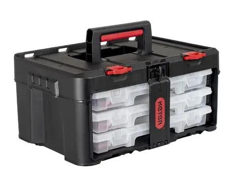 Keter Stack'N'Roll Sada organizérů černá / 3 organizéry / 48.1 x 23.3 x 33.2 cm