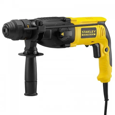 Stanley SFMEH210K / Kombinované vrtací a sekací kladivo / 800W / 1250 ot-min / 4.670 úderů-min / 2.4J / SDS-plus