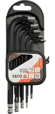 YATO YT-0560 / Sada klíčů imbus s kuličkou 10 ks delší