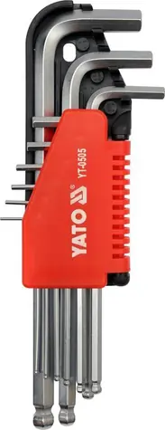 YATO YT-0505 / Sada klíčů imbus s kuličkou 9 ks delší