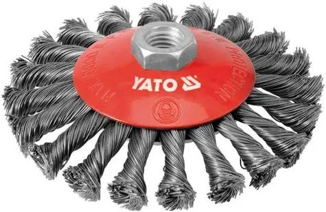 YATO YT-4764 / Kartáč drátěný boční M14 x 125 mm / INOX