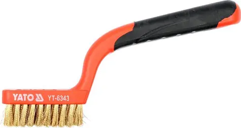 YATO YT-6343 / Kartáč drátěný ruční 180 mm / mosaz