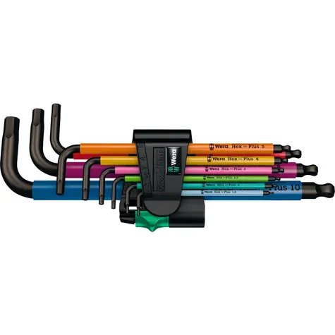 WERA 950/9 Hex-Plus Multicolour 1 / Sada imbusovýnch klíčů / 9 dílů