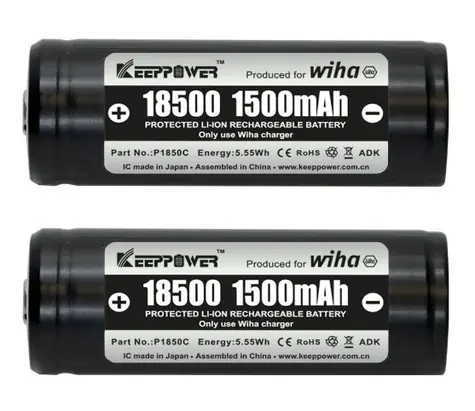Wiha 41914 Sada akumulátorů 18500 Li-Ion 2ks / 1500mAh