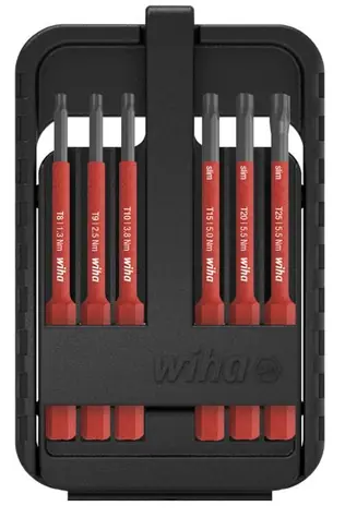Wiha 43153 Sada nástavců slimBit Electric / 6 bitů / TORX