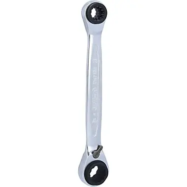 KS Tools Ráčnový dvojitý očkový klíč GEARplus 4 v 1 / 10x19/13x17mm