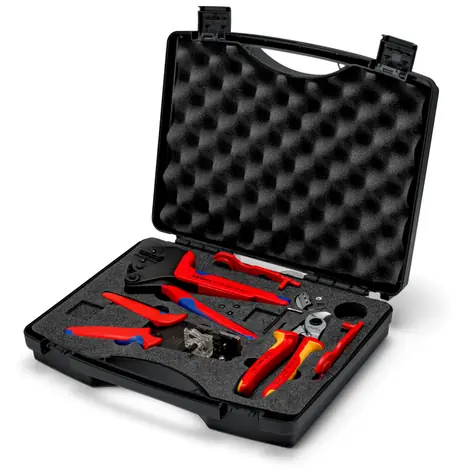 Knipex 979104V01 MC4 Kufr s vybavením pro fotovoltaiku se 7 kusy nářadí