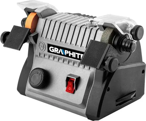 Graphite 58G095 / Stolní bruska dvoukotoučová / průměr kotoučů 50 mm
