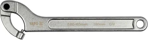 YATO YT-01677 / Hákový klíč s kulatým kloubovým čepem / 50 - 80 mm