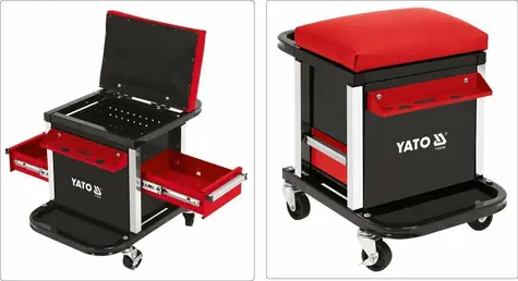 YATO YT-08790 / Dílenský vozík se zásuvkami / nosnost 150kg / 530 x 470 x 360 mm
