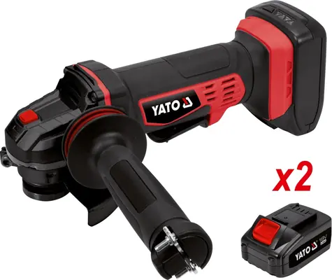 YATO YT-82828 / Aku Úhlová bruska / 10000 RPM / 125 mm / 18V / 2x 3Ah