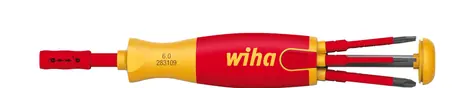 Wiha 38610 Šroubovák s 6 ks slimBit nástavci LiftUp electric / Plochý / Phillips