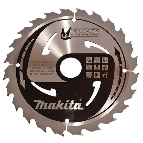 Makita B-32041 M-FORCE / pilový kotouč na kov / průměr 190 x 30mm / počet zubů 24