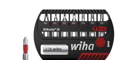 Wiha 42137 Sada bitů BitBuddy bit TY 29 mm / Phillips / Pozidriv / TORX / 7 bitů + magnetický držák