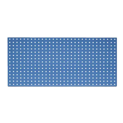 GEDORE 5617110 / Deska na nástroje / rozměry 987 x 493 x 1.5 mm / otvory 10 x 38 mm