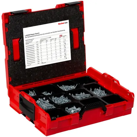 fischer 558739 Power Fast II L-Boxx 102 / sada vrutů v kufru