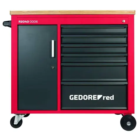 GEDORE 3301818 / Dílenský vozík / 6 zásuvek na nářadí