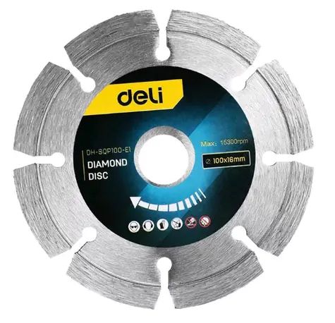 Deli Tools EDH-SQP100-E1 Diamantový pilový kotouč / 100 x 16 mm / max 15300 otáček-min