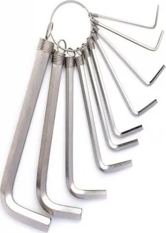 Deli Tools EDL3100 Sada inbusových klíčů / velikost 1.5 & 2 & 2.5 & 3 & 3.5 & 4 & 5 & 6 & 8 & 10 mm