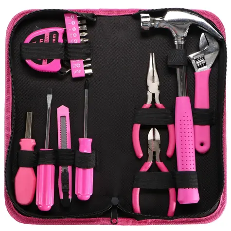 SIXTOL HOME PINK 20 / Sada nářadí / uhlíková ocel / 20ks