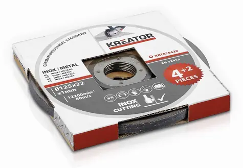 KREATOR KRT070420 / Řezný kotouč / Průměr 125 x 22 mm / 6 ks 
