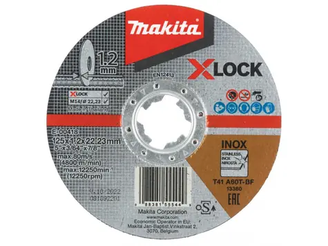 Makita E-00418 Řezný kotouč na nerez X-LOCK 125x1.2mm