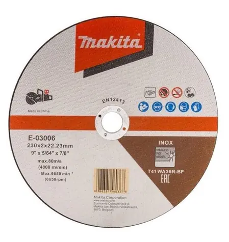 Makita E-03006 Řezný kotouč na nerez 230x2.0x22.23mm